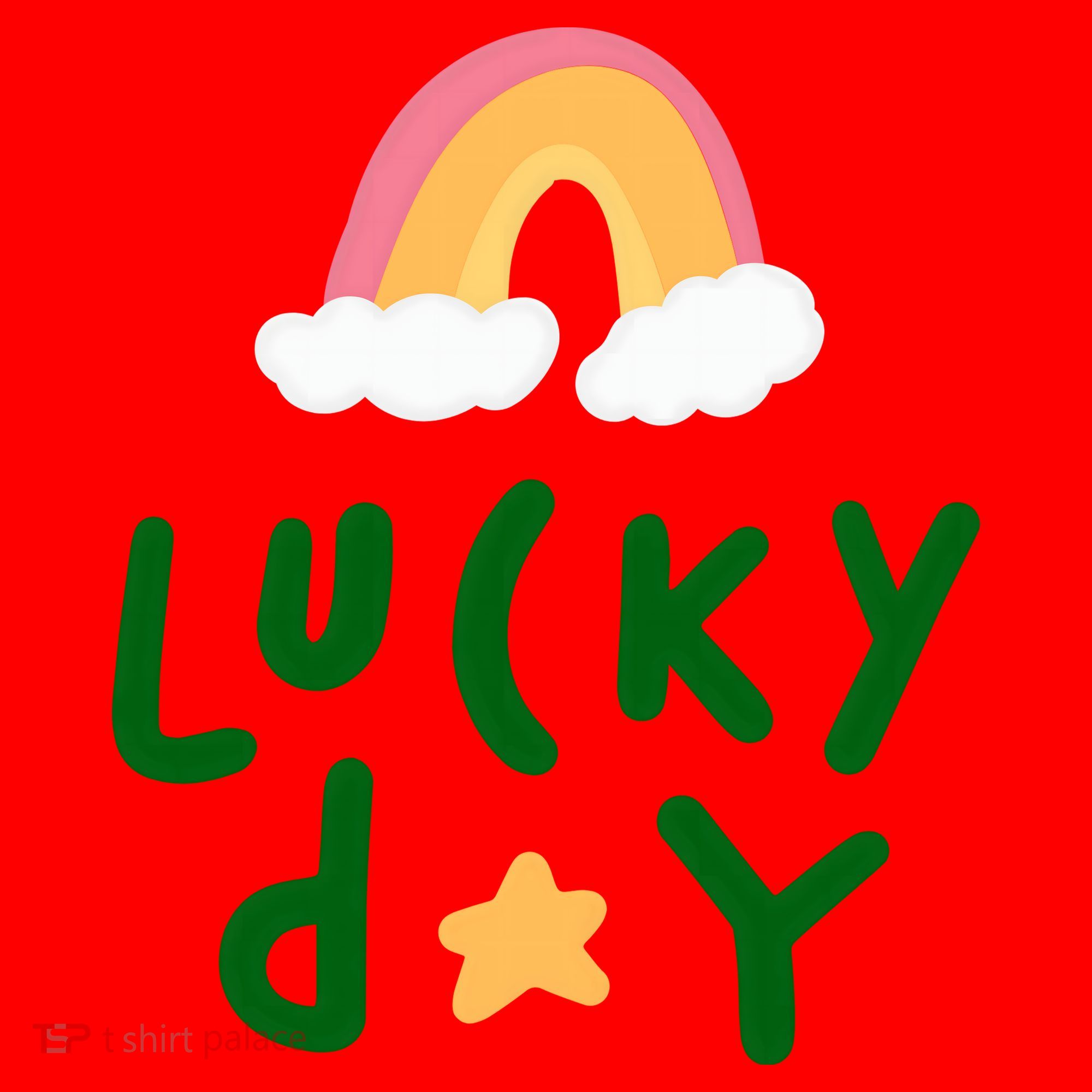 Lucky Day Rainbow Star St Patrick's Day Santa Hat
