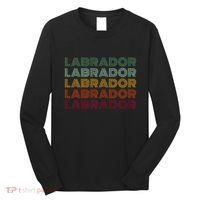 Labrador Dog Retro Long Sleeve Shirt thumb 0