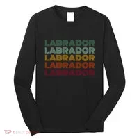 Labrador Dog Retro Long Sleeve Shirt thumb 0