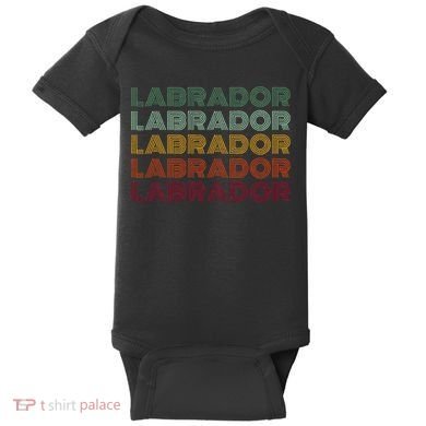 Labrador Dog Retro Baby Bodysuit