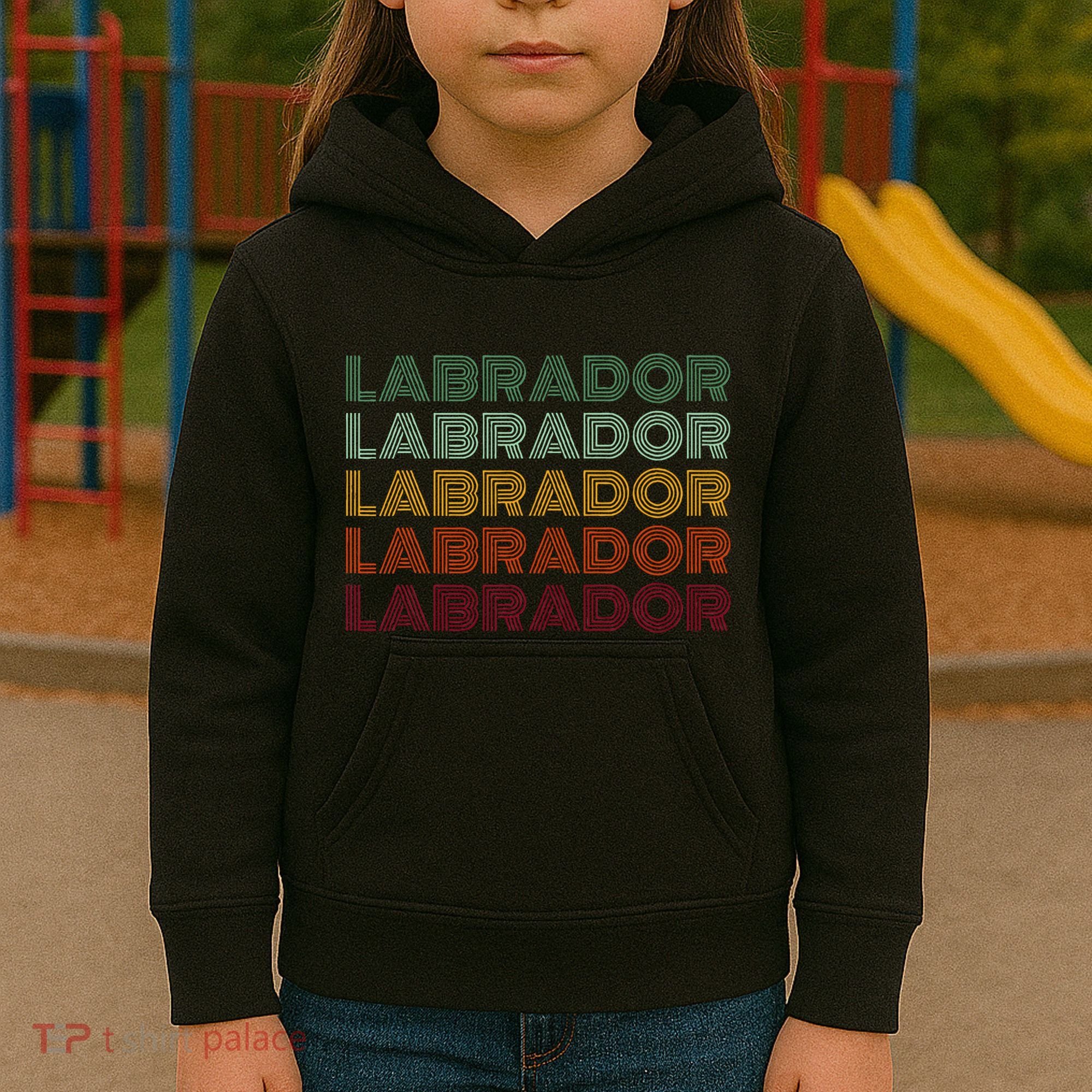 Labrador Dog Retro Kids Hoodie