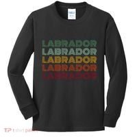 Labrador Dog Retro Kids Long Sleeve Shirt thumb 0