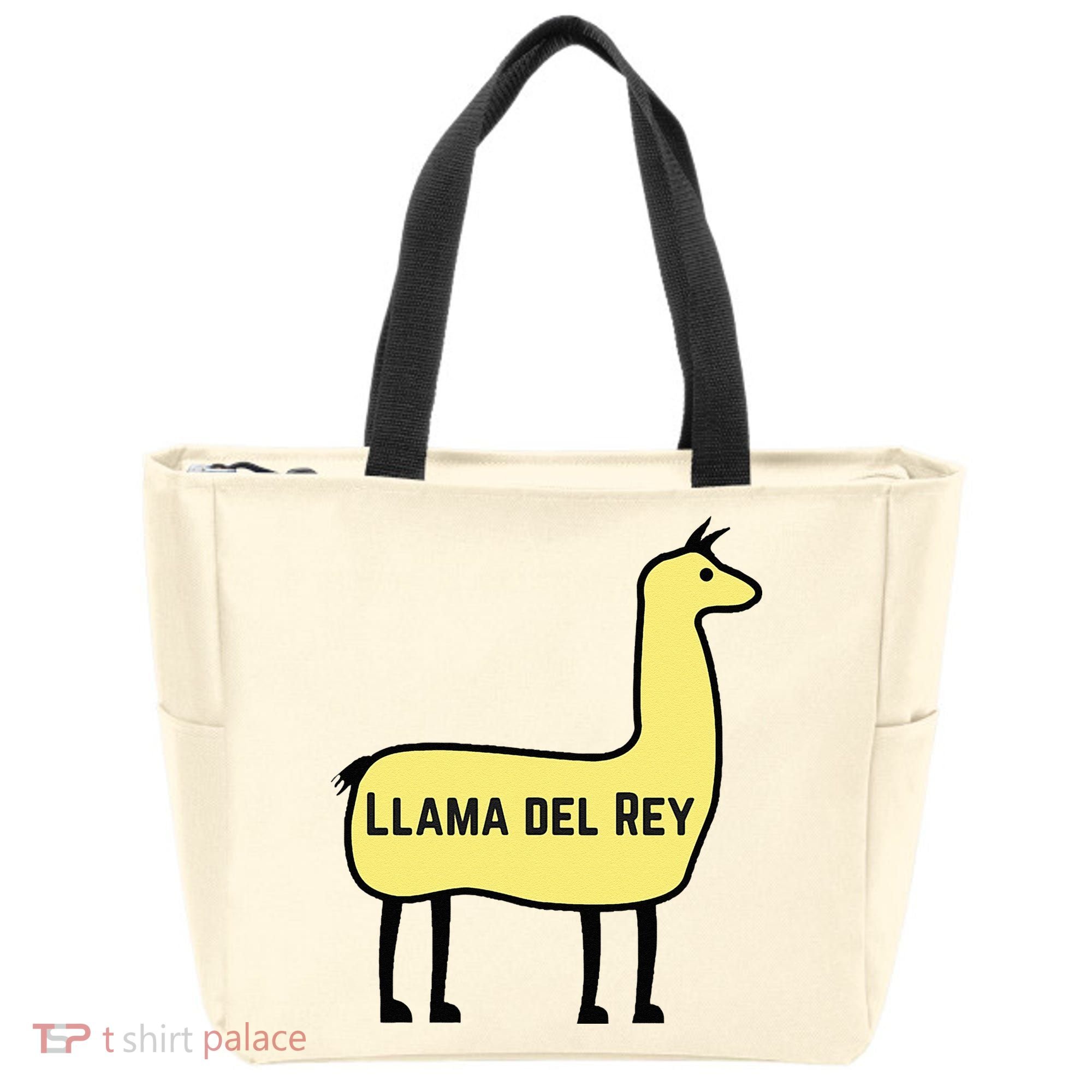 Llama Del Rey Lana Funny Music Animal Tote Bag