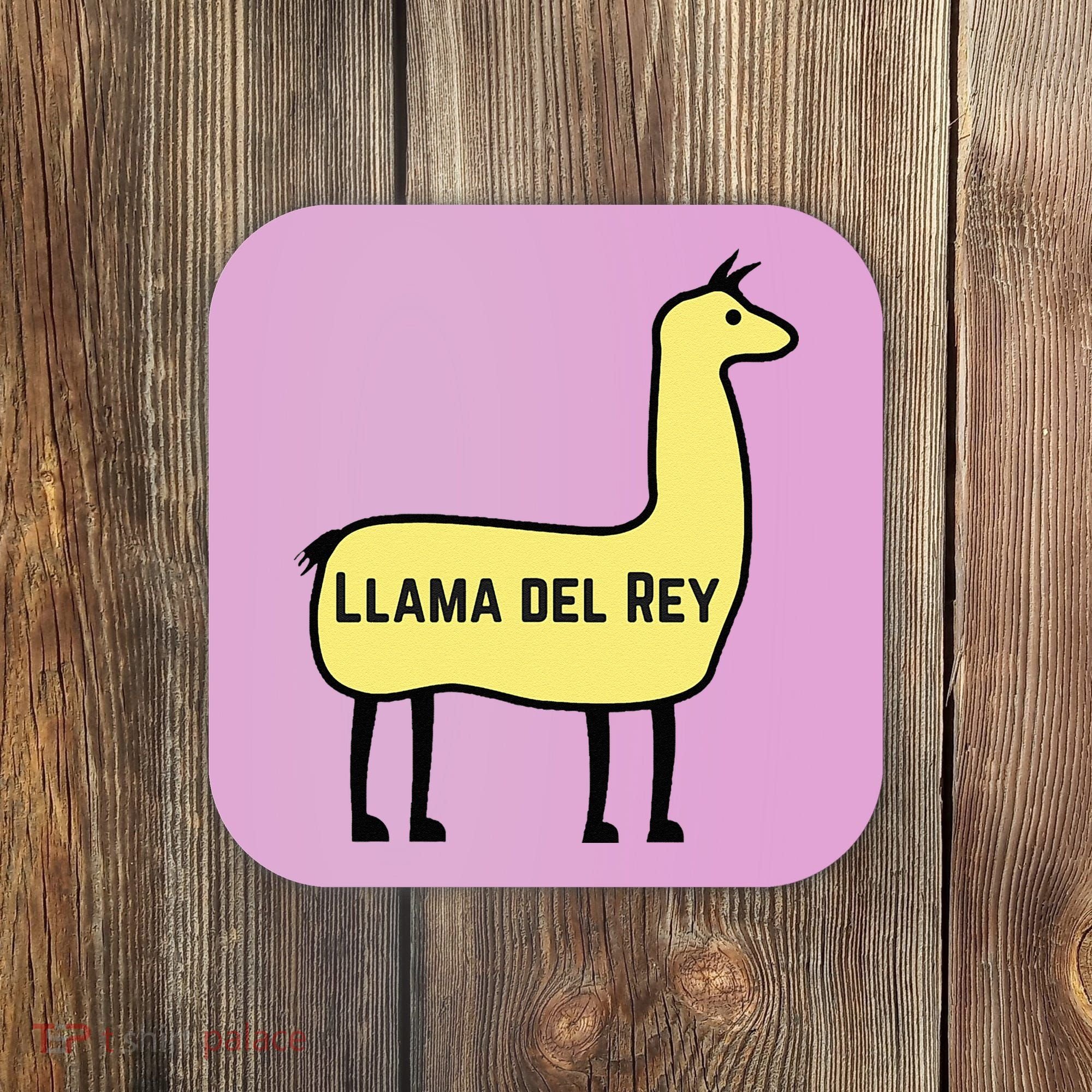 Llama Del Rey Lana Funny Music Animal Coaster