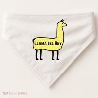 Llama Del Rey Lana Funny Music Animal USA-Made Doggie Bandana thumb 0