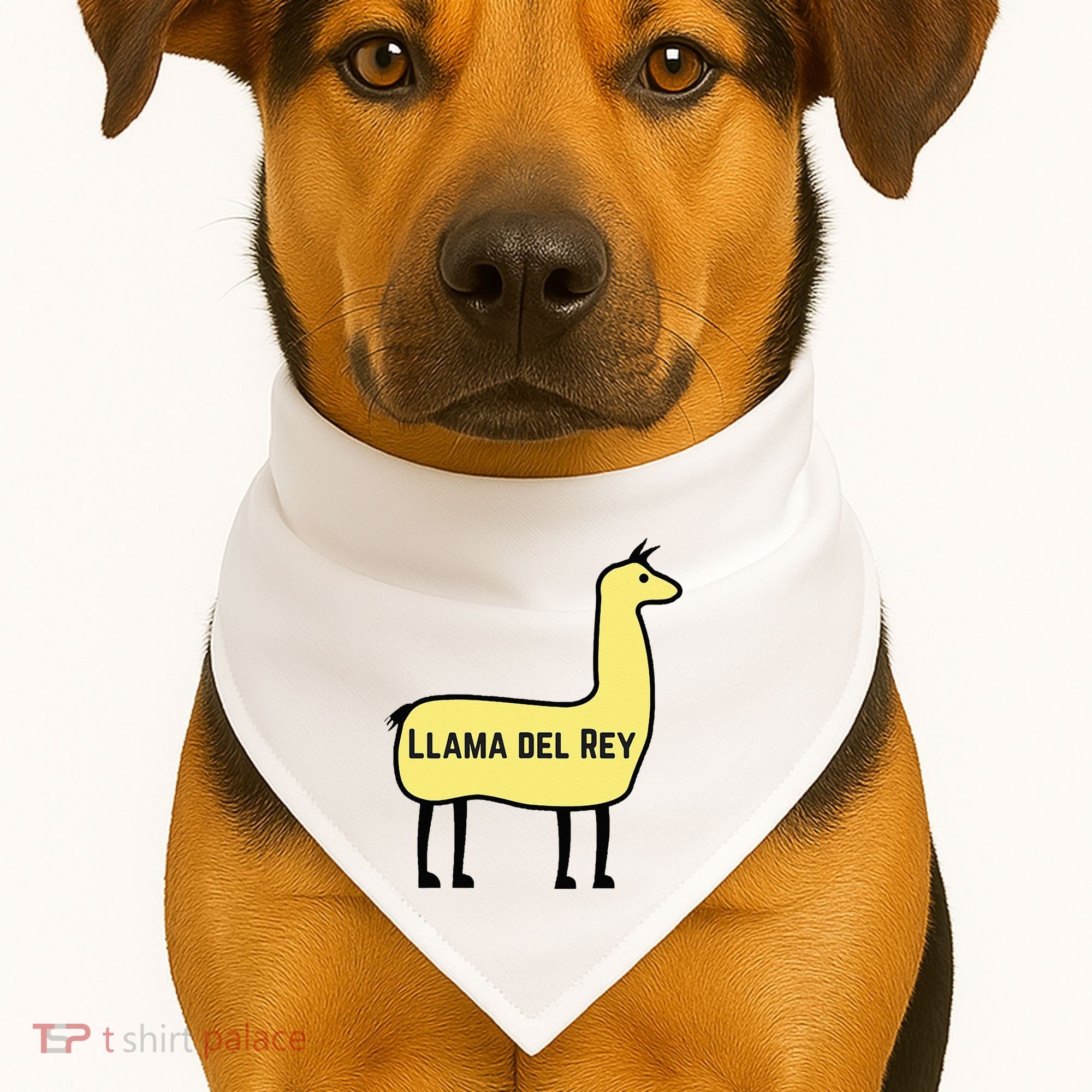 Llama Del Rey Lana Funny Music Animal USA-Made Doggie Bandana