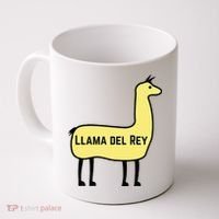 Llama Del Rey Lana Funny Music Animal Coffee Mug thumb 0