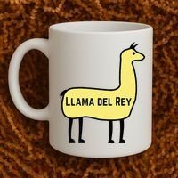 Llama Del Rey Lana Funny Music Animal Coffee Mug thumb 2