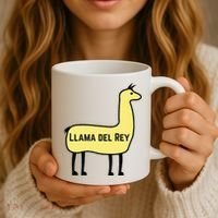 Llama Del Rey Lana Funny Music Animal Coffee Mug thumb 3