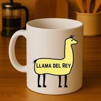 Llama Del Rey Lana Funny Music Animal Coffee Mug thumb 4