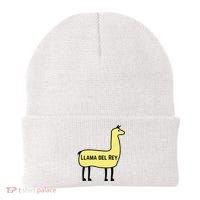 Llama Del Rey Lana Funny Music Animal Beanie thumb 0