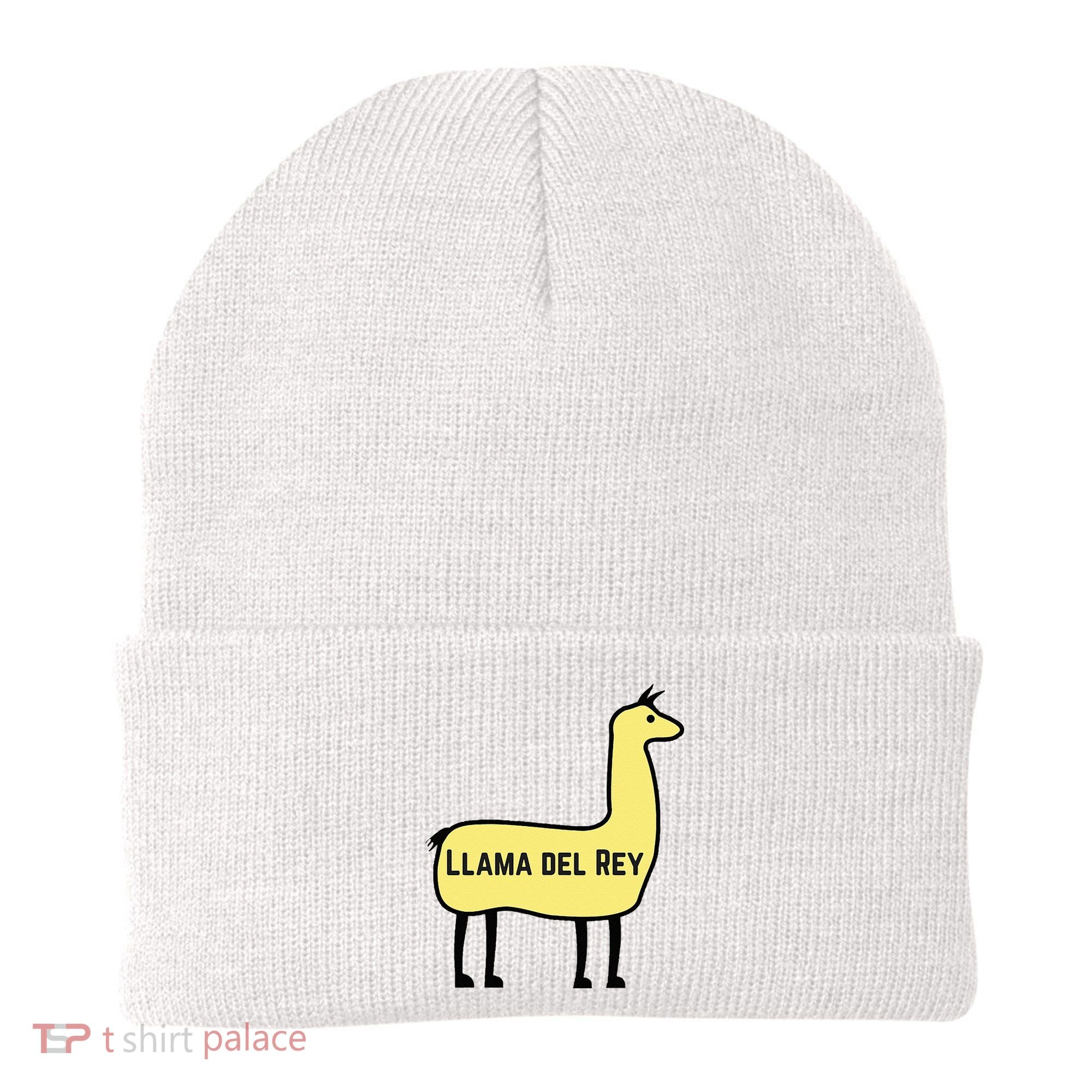 Llama Del Rey Lana Funny Music Animal Beanie