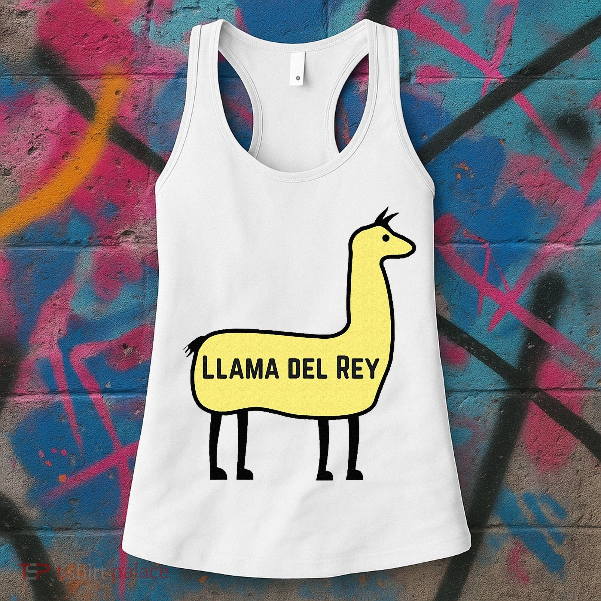Llama Del Rey Lana Funny Music Animal Women's Tank Top