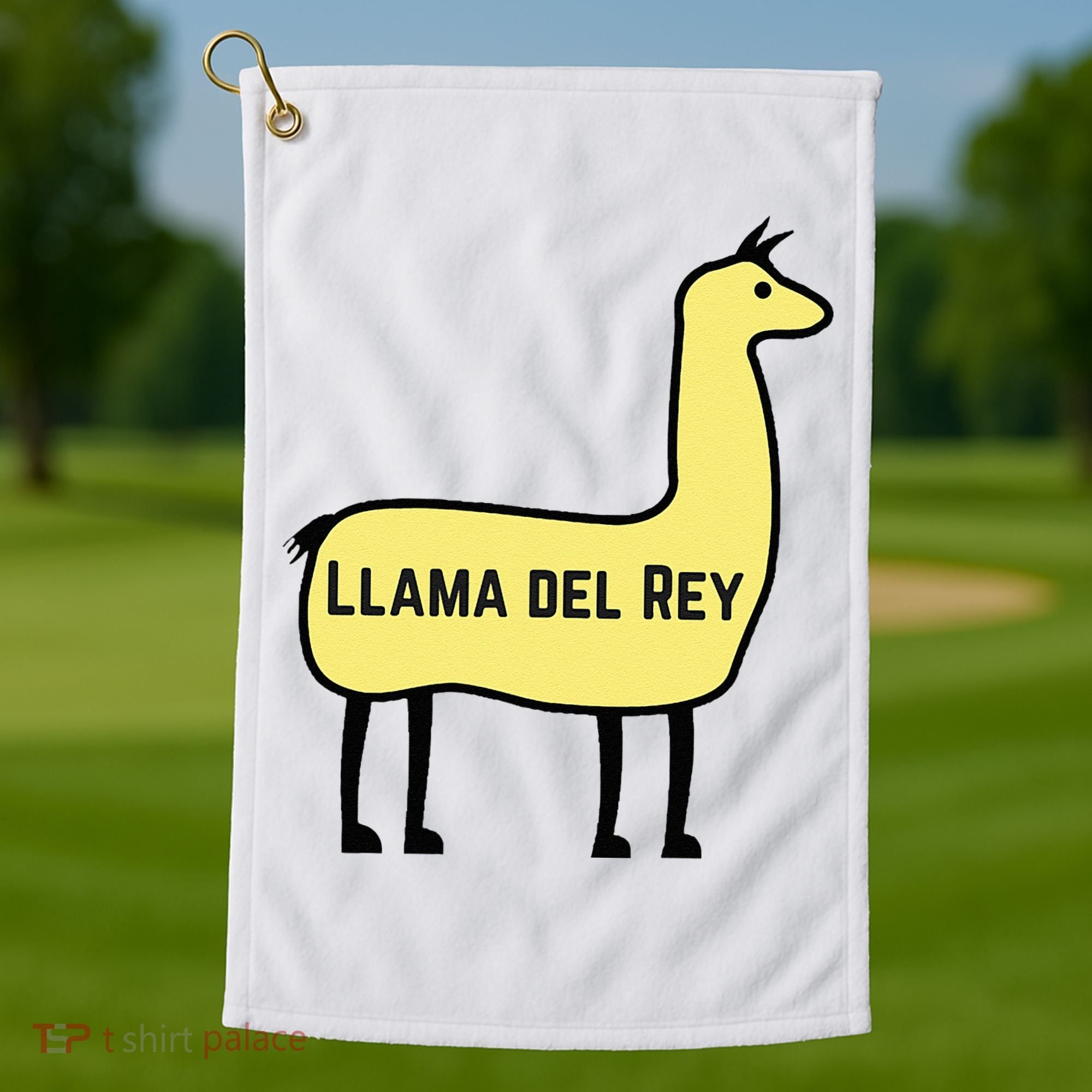 Llama Del Rey Lana Funny Music Animal Golf Towel
