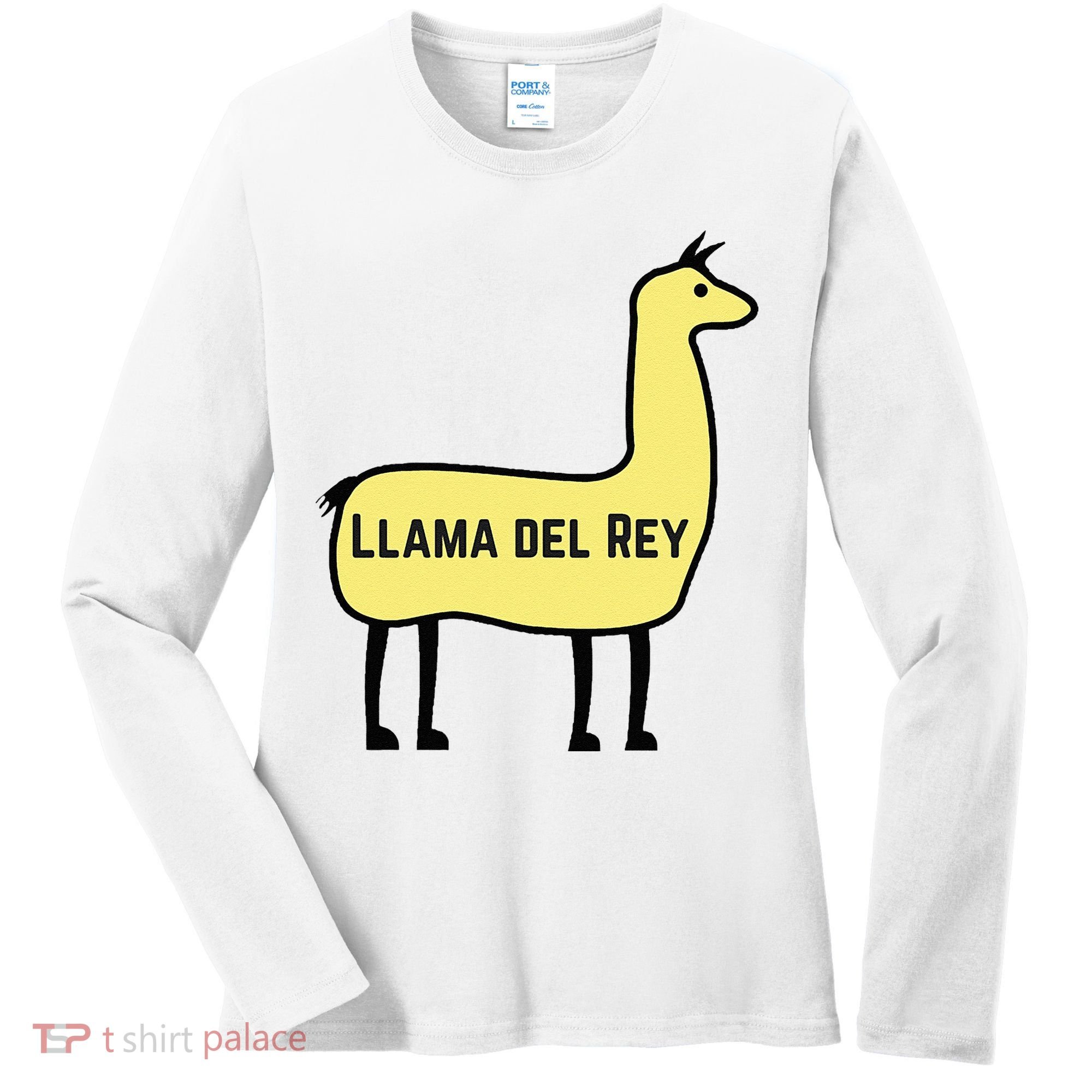 Llama Del Rey Lana Funny Music Animal Women's Long Sleeve Shirt