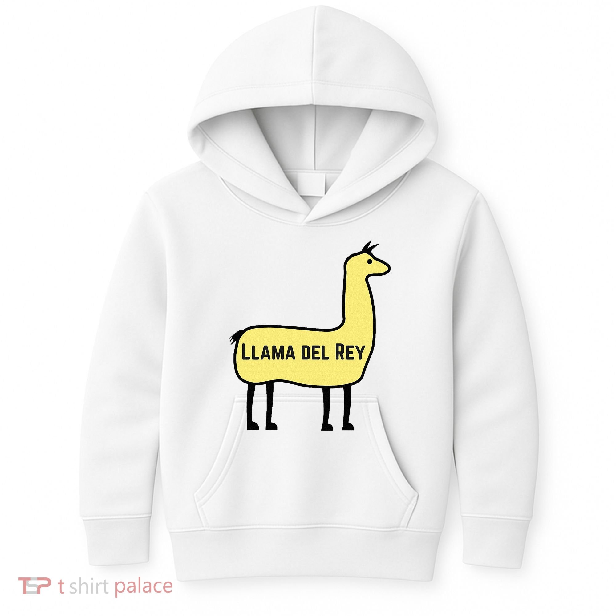 Llama Del Rey Lana Funny Music Animal Kids Hoodie