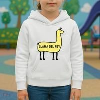 Llama Del Rey Lana Funny Music Animal Kids Hoodie thumb 3