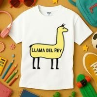 Llama Del Rey Lana Funny Music Animal Kids T-Shirt thumb 3