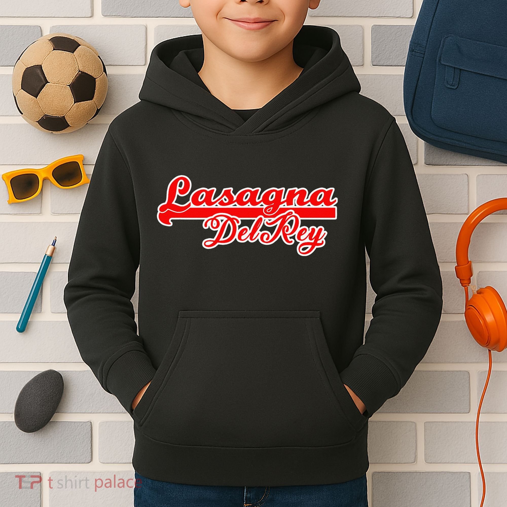Lasagna Del Rey Italian Food Kids Hoodie