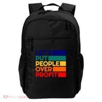 Leftist Democratic Socialist Union Retro People Over Profit Gift Backpack thumb 0