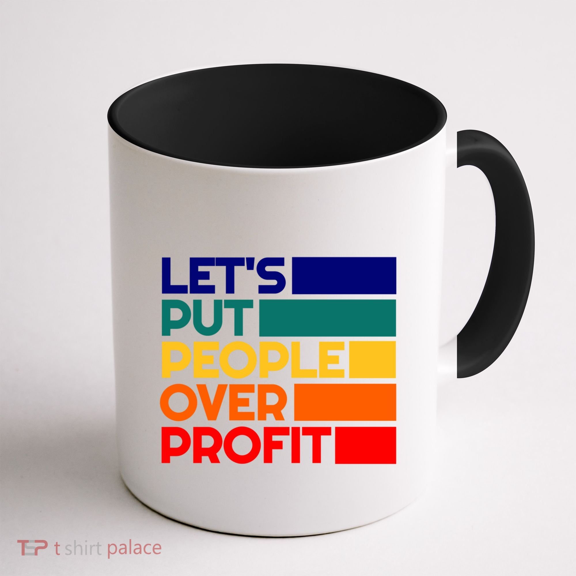 Leftist Democratic Socialist Union Retro People Over Profit Gift Coffee Mug
