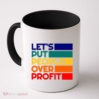 Leftist Democratic Socialist Union Retro People Over Profit Gift Coffee Mug thumb 0