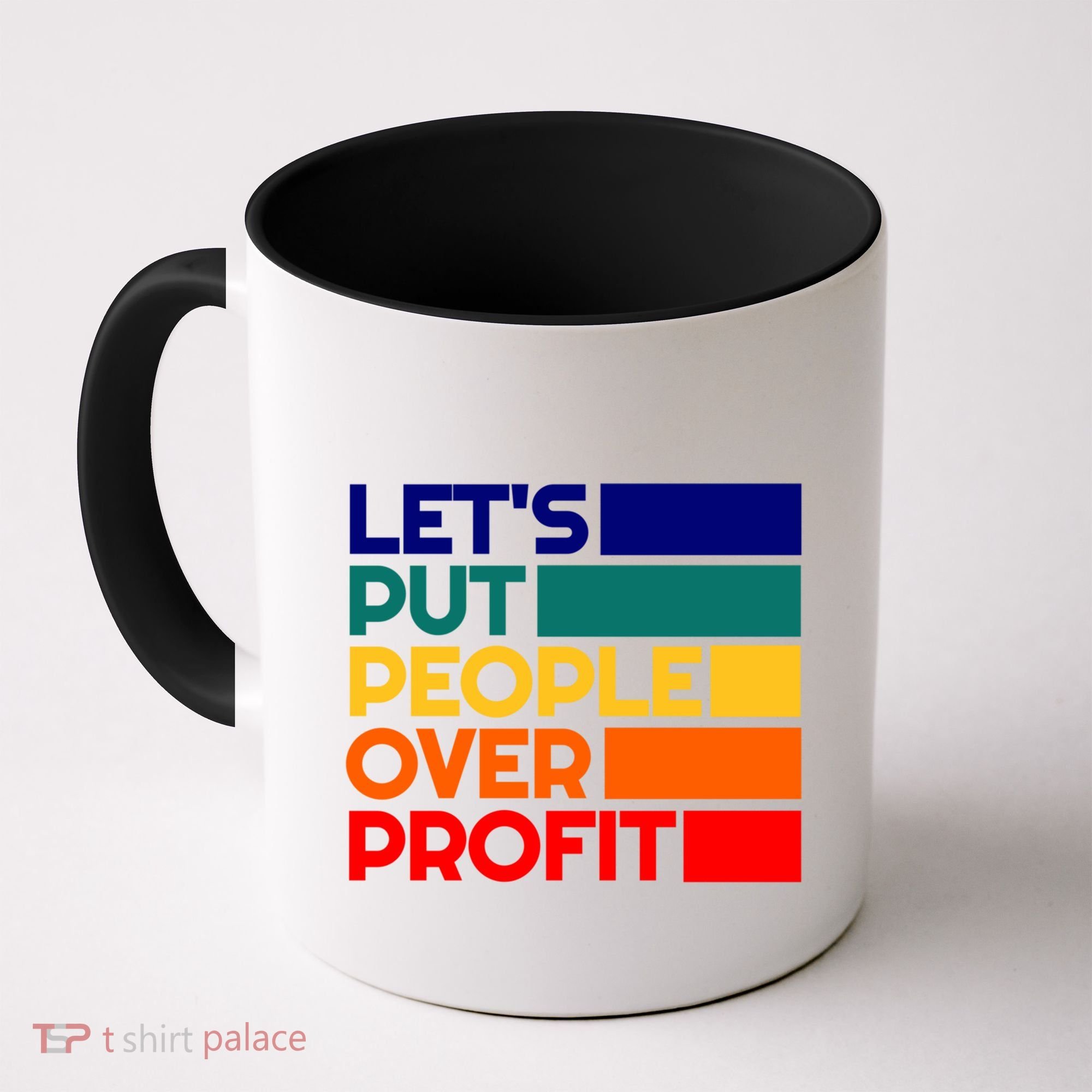 Leftist Democratic Socialist Union Retro People Over Profit Gift Coffee Mug