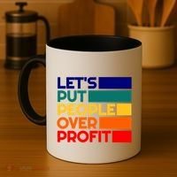 Leftist Democratic Socialist Union Retro People Over Profit Gift Coffee Mug thumb 4