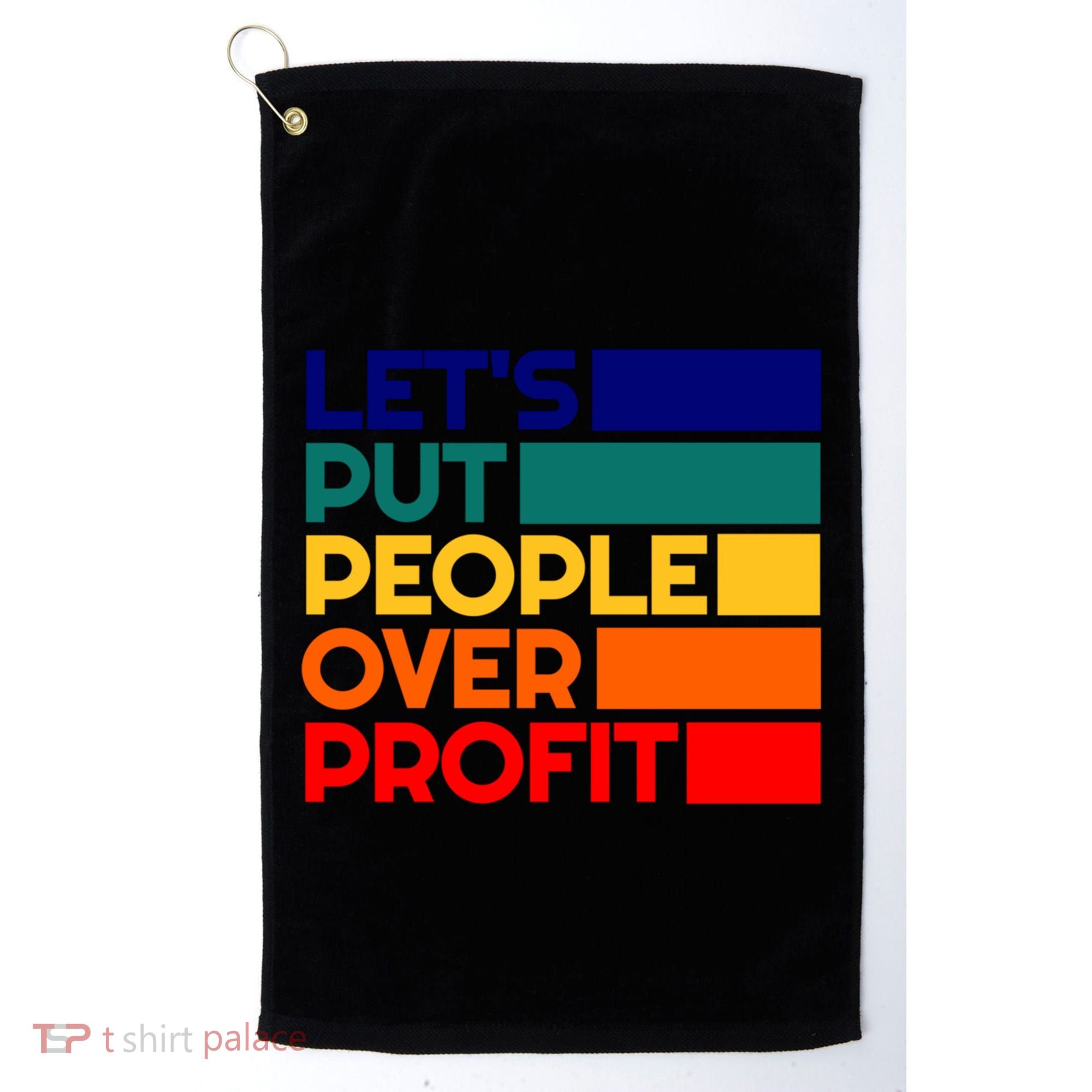Leftist Democratic Socialist Union Retro People Over Profit Gift Golf Towel