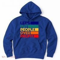 Leftist Democratic Socialist Union Retro People Over Profit Gift Hoodie thumb 0