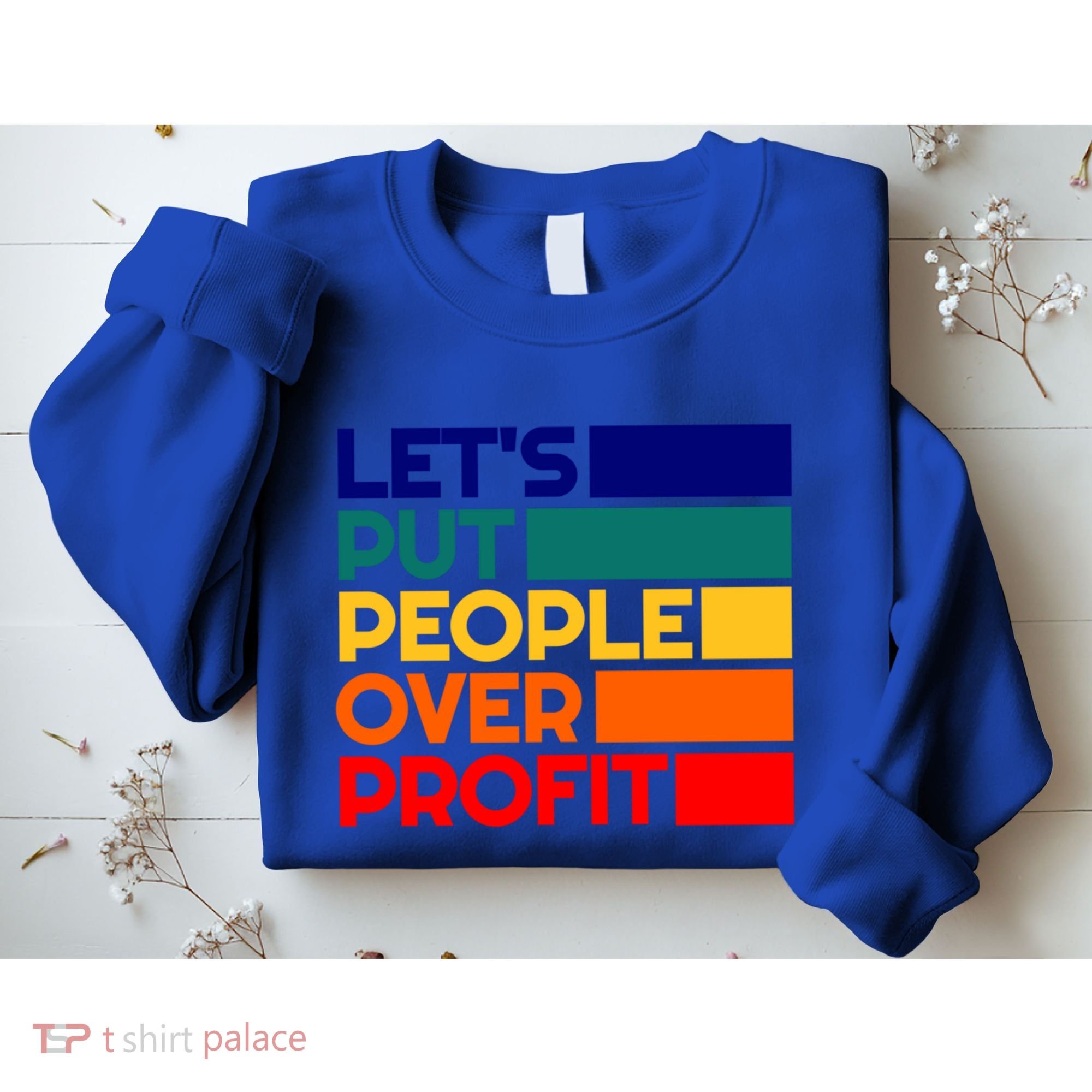 Leftist Democratic Socialist Union Retro People Over Profit Gift Sweatshirt