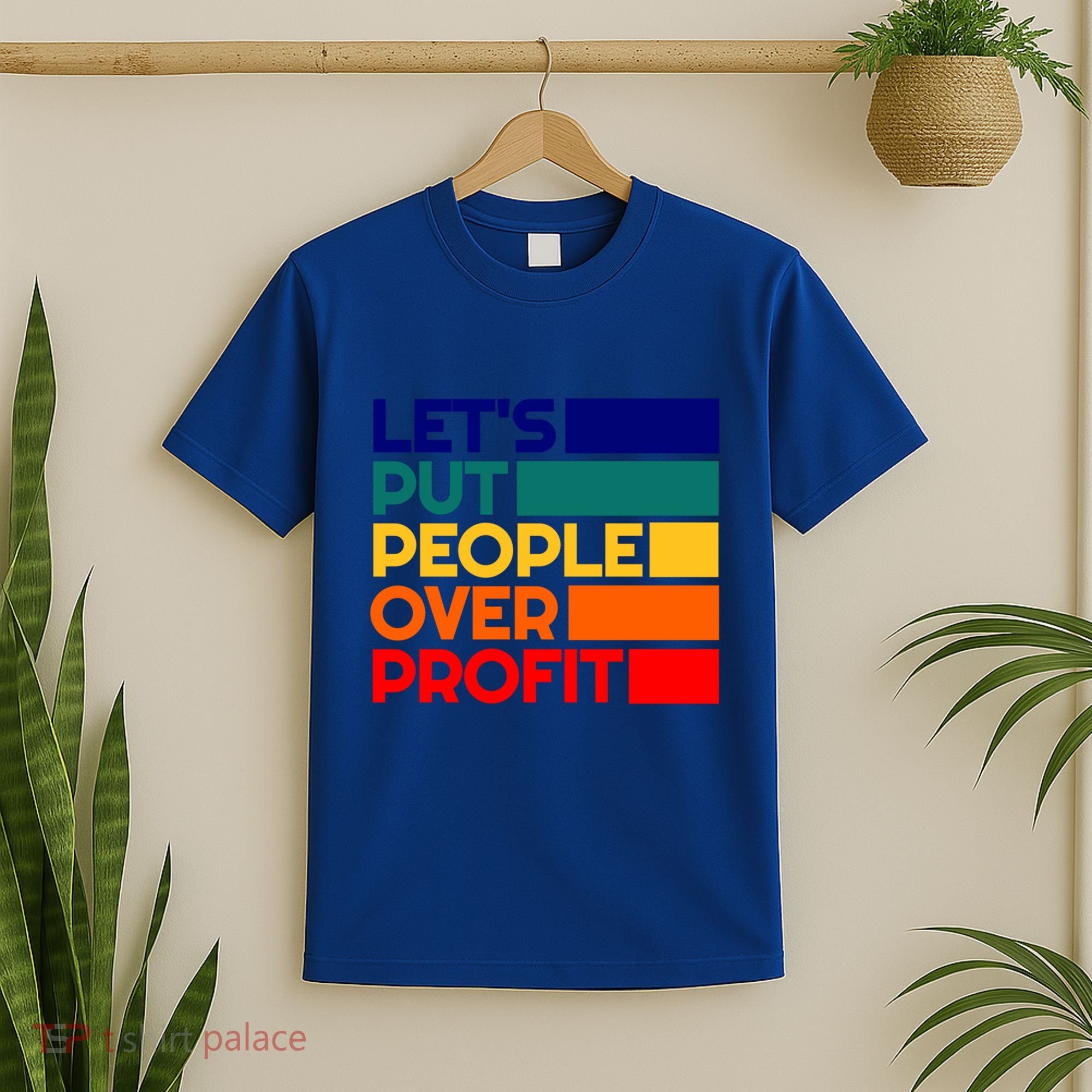 Leftist Democratic Socialist Union Retro People Over Profit Gift T-Shirt