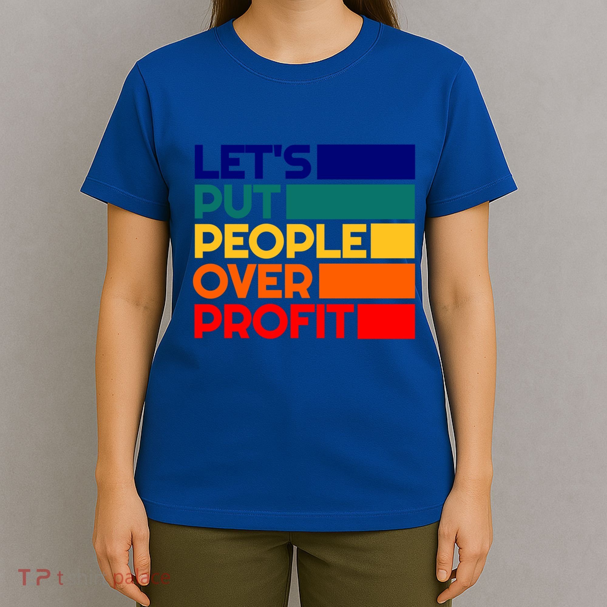 Leftist Democratic Socialist Union Retro People Over Profit Gift T-Shirt