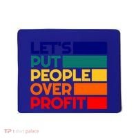 Leftist Democratic Socialist Union Retro People Over Profit Gift Mousepad thumb 0