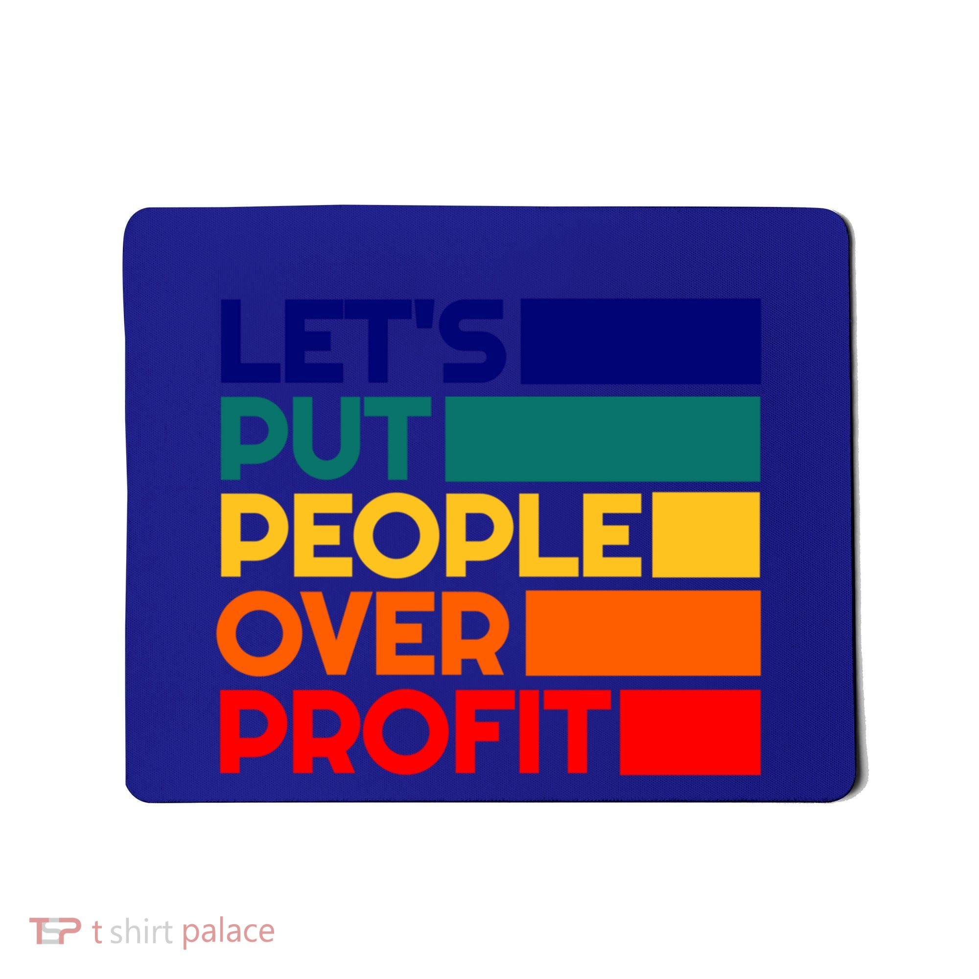 Leftist Democratic Socialist Union Retro People Over Profit Gift Mousepad