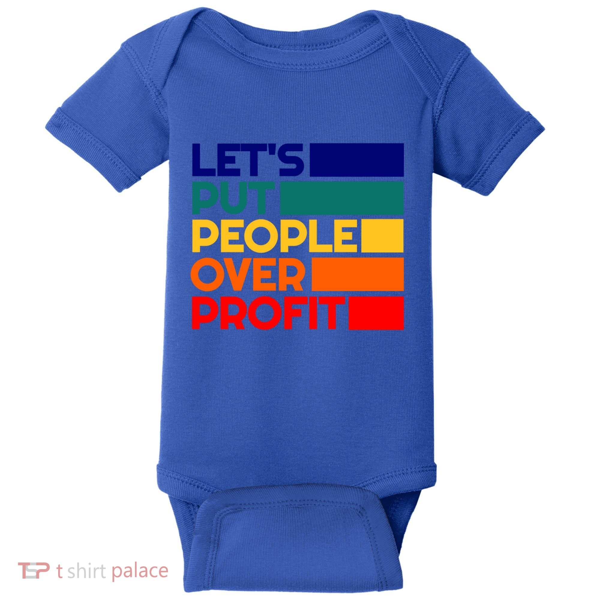 Leftist Democratic Socialist Union Retro People Over Profit Gift Baby Bodysuit