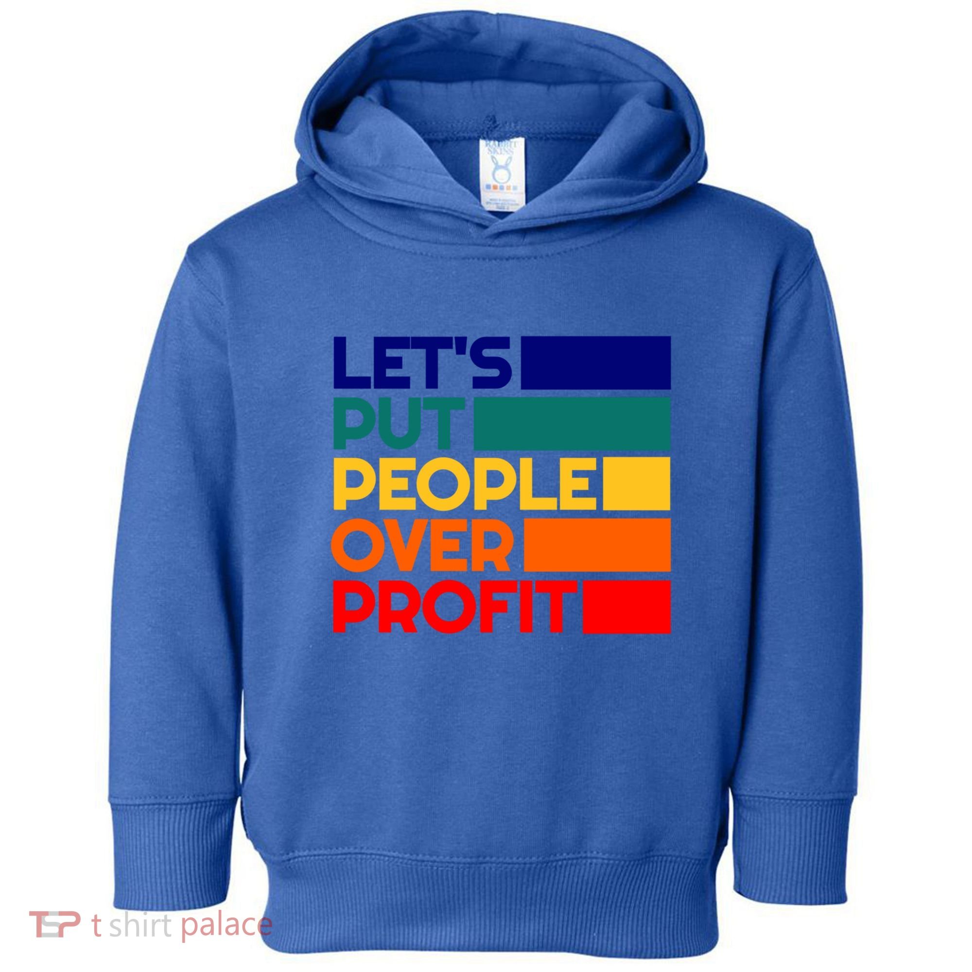 Leftist Democratic Socialist Union Retro People Over Profit Gift Toddler Hoodie