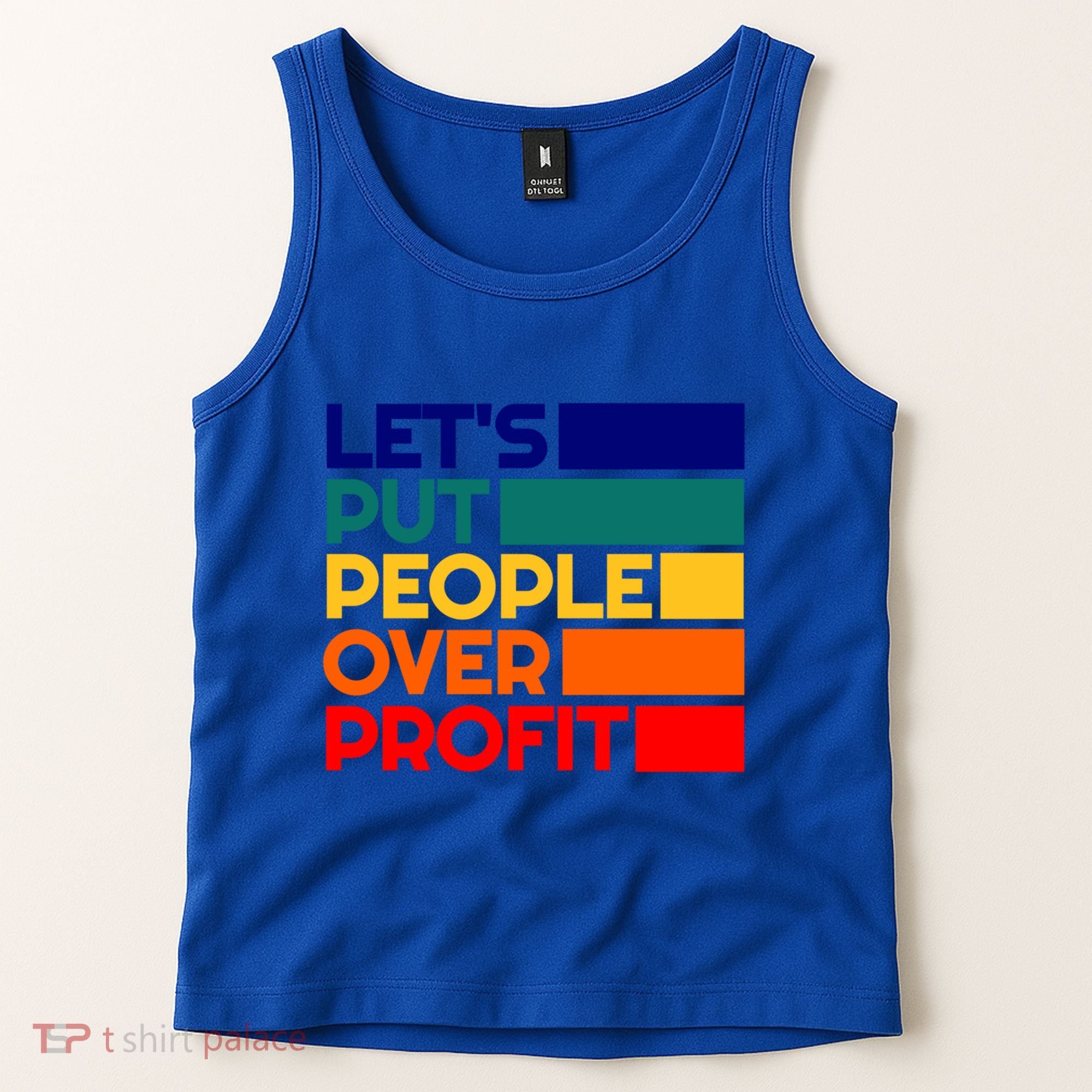 Leftist Democratic Socialist Union Retro People Over Profit Gift Tank Top