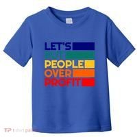 Leftist Democratic Socialist Union Retro People Over Profit Gift Toddler T-Shirt thumb 0