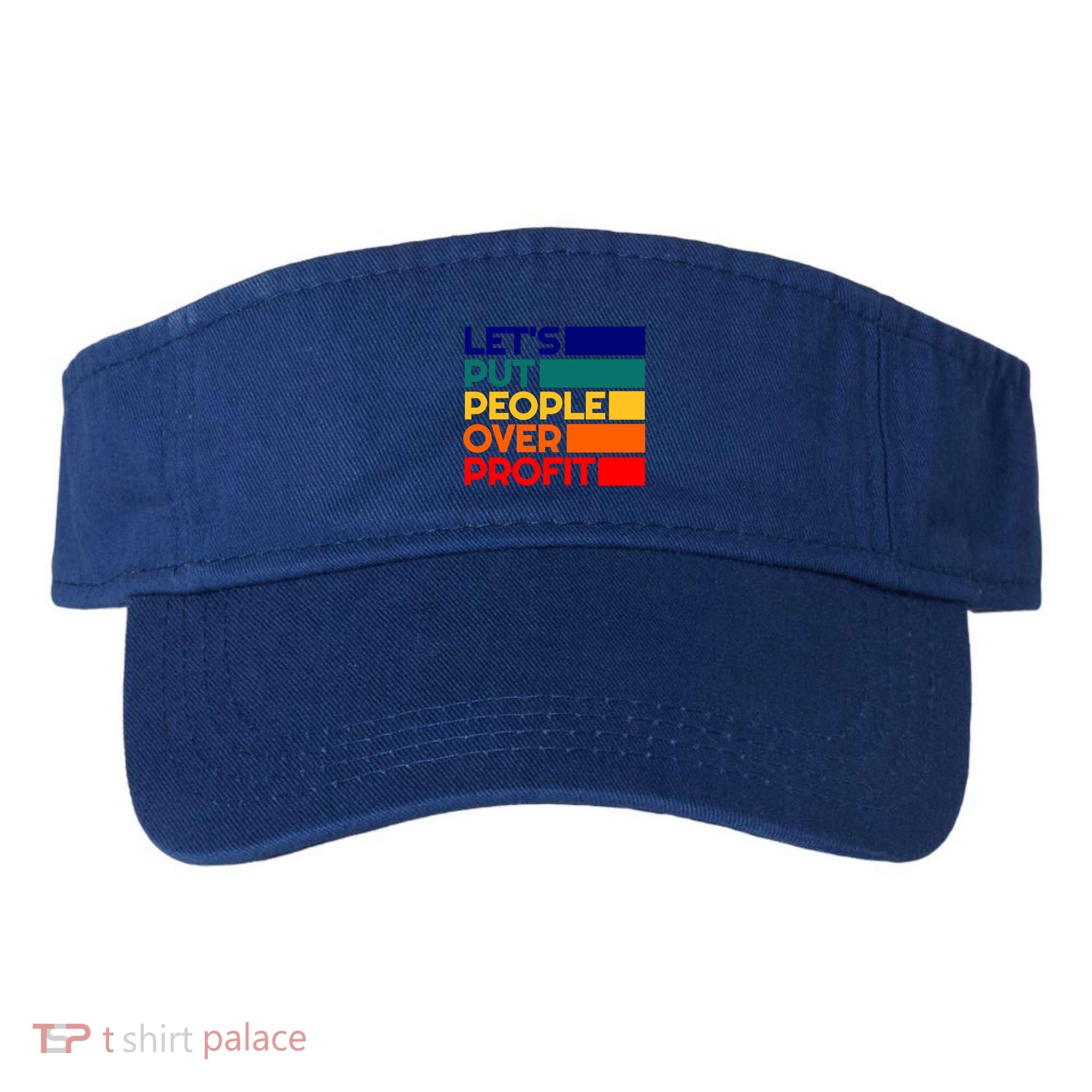 Leftist Democratic Socialist Union Retro People Over Profit Gift Visor