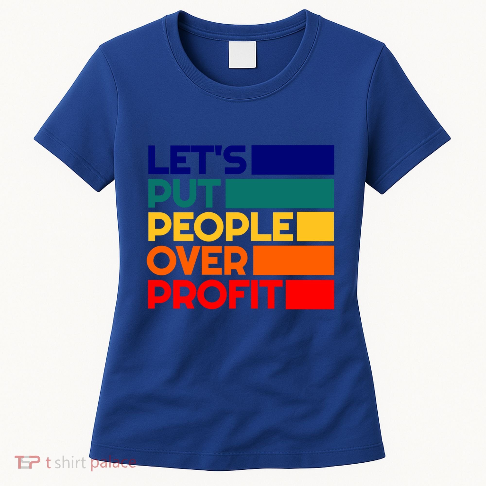 Leftist Democratic Socialist Union Retro People Over Profit Gift Women's T-Shirt