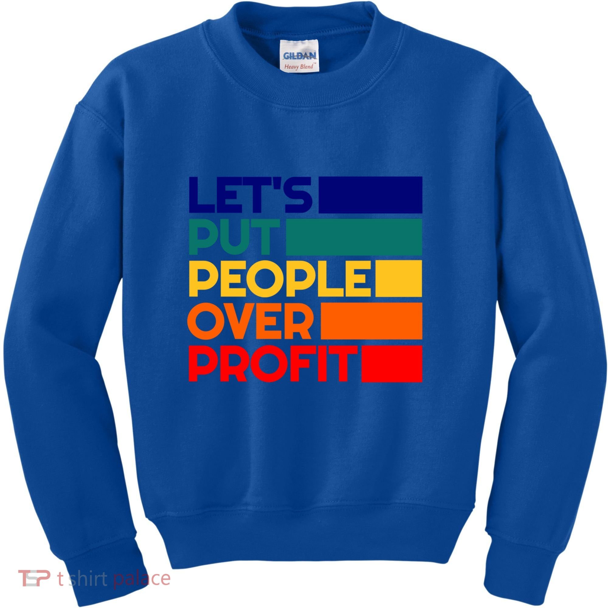 Leftist Democratic Socialist Union Retro People Over Profit Gift Kids Sweatshirt