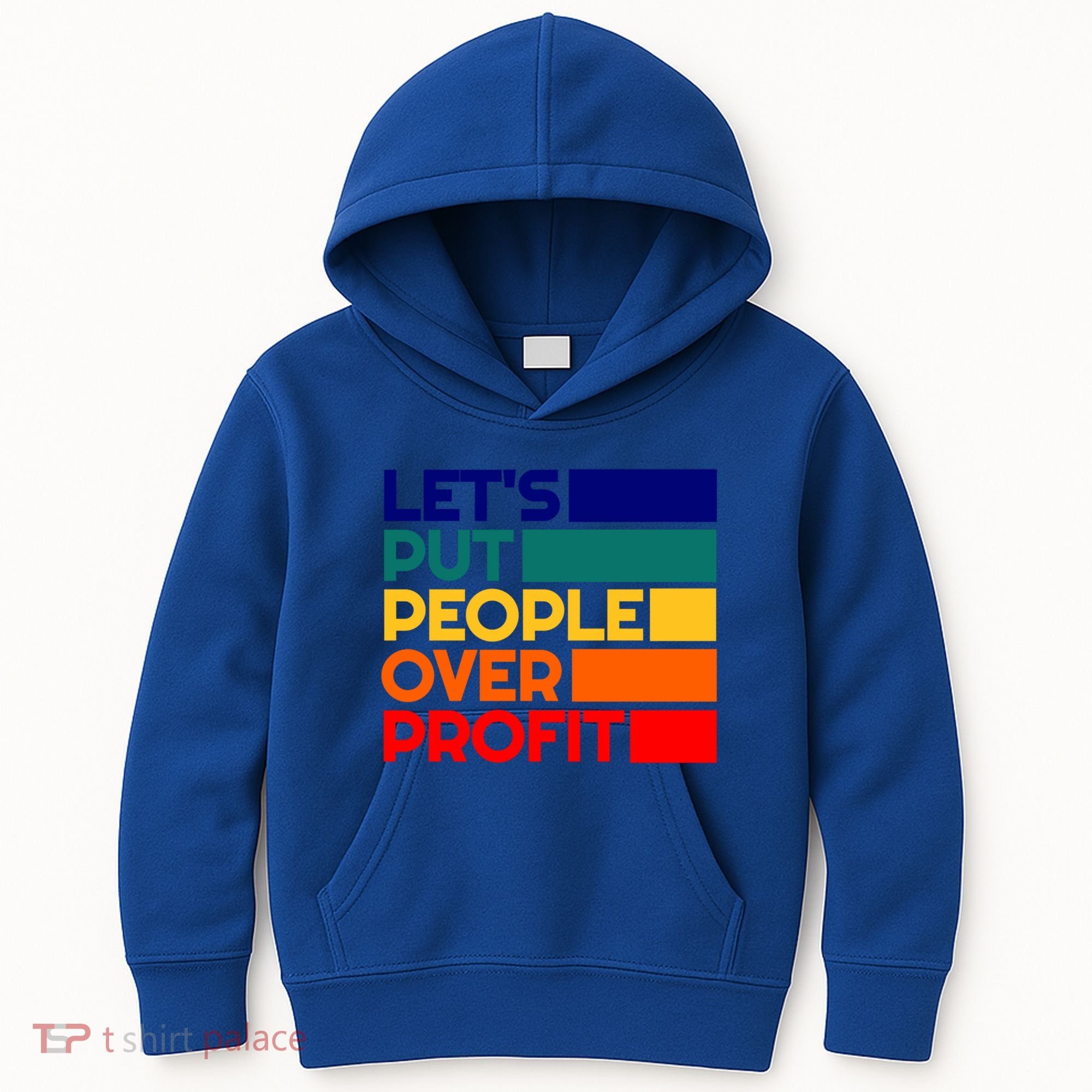 Leftist Democratic Socialist Union Retro People Over Profit Gift Kids Hoodie
