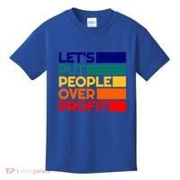 Leftist Democratic Socialist Union Retro People Over Profit Gift Kids T-Shirt thumb 0