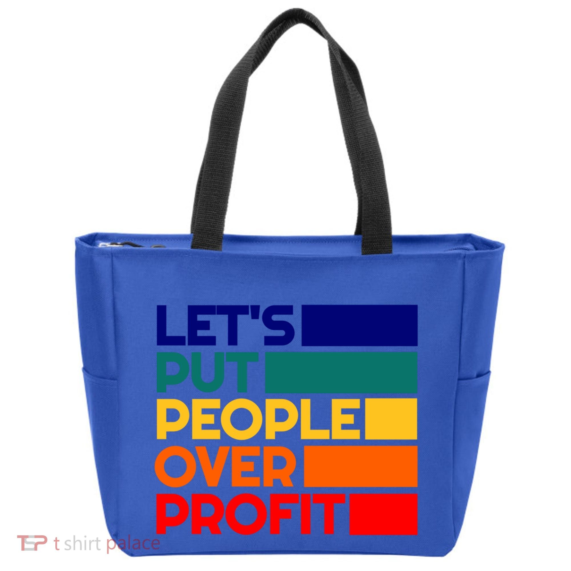 Leftist Democratic Socialist Union Retro People Over Profit Gift Tote Bag