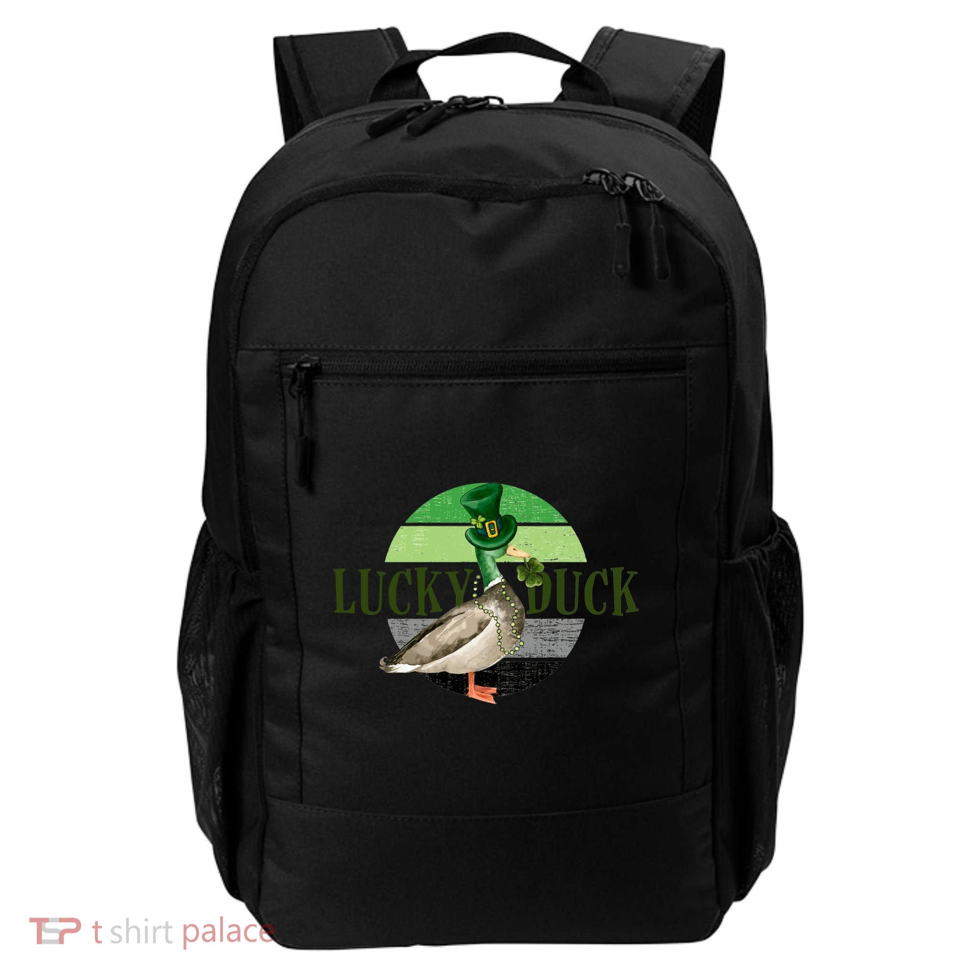 Lucky Duck St Patricks Day Duck Hunting Silly Goose Gift Backpack