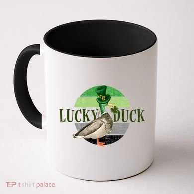 Lucky Duck St Patricks Day Duck Hunting Silly Goose Gift Coffee Mug