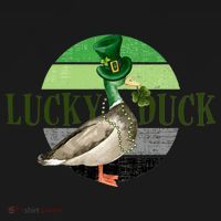 Lucky Duck St Patricks Day Duck Hunting Silly Goose Gift Ornament thumb 1