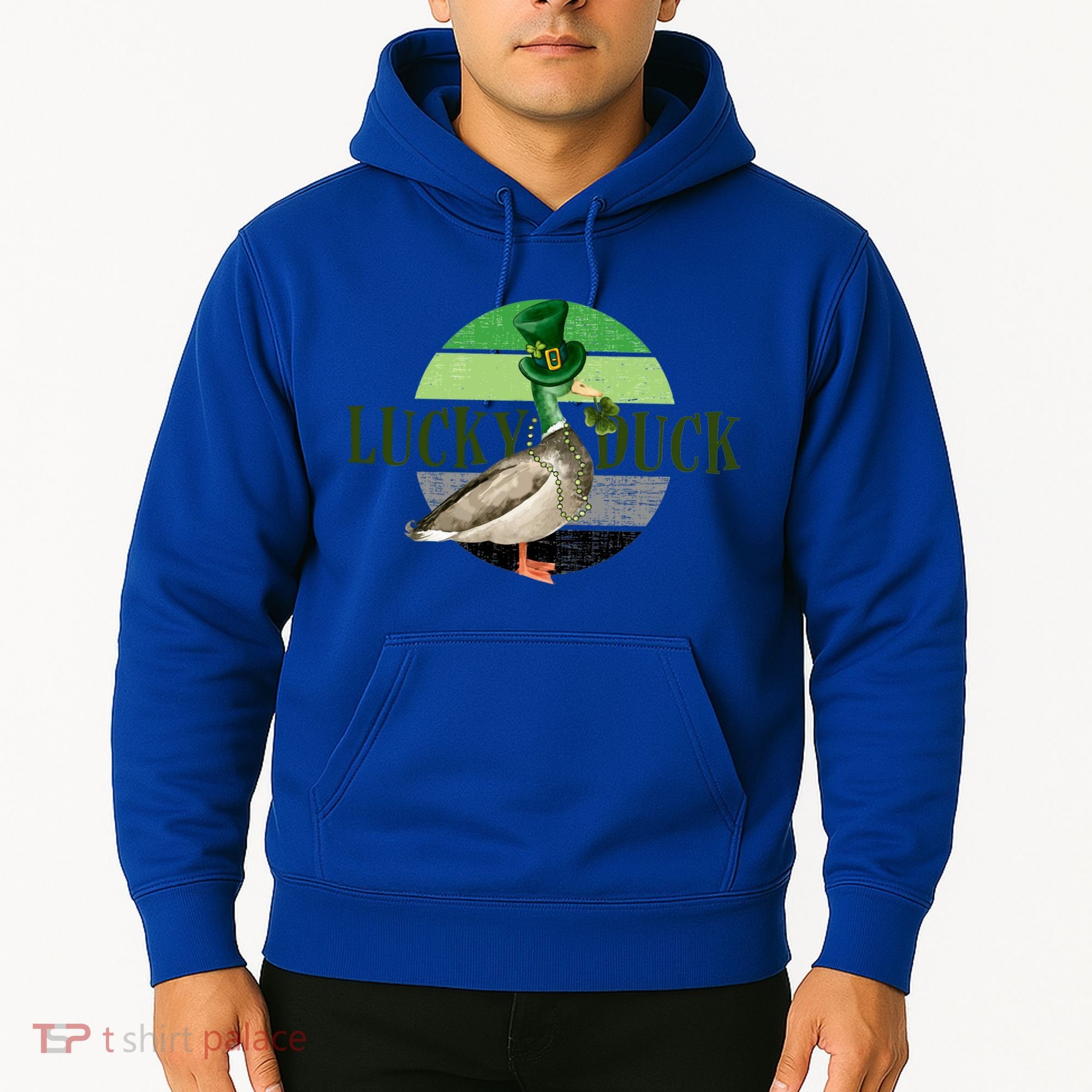 Lucky Duck St Patricks Day Duck Hunting Silly Goose Gift Hoodie