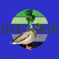 Lucky Duck St Patricks Day Duck Hunting Silly Goose Gift Long Sleeve Shirt thumb 2